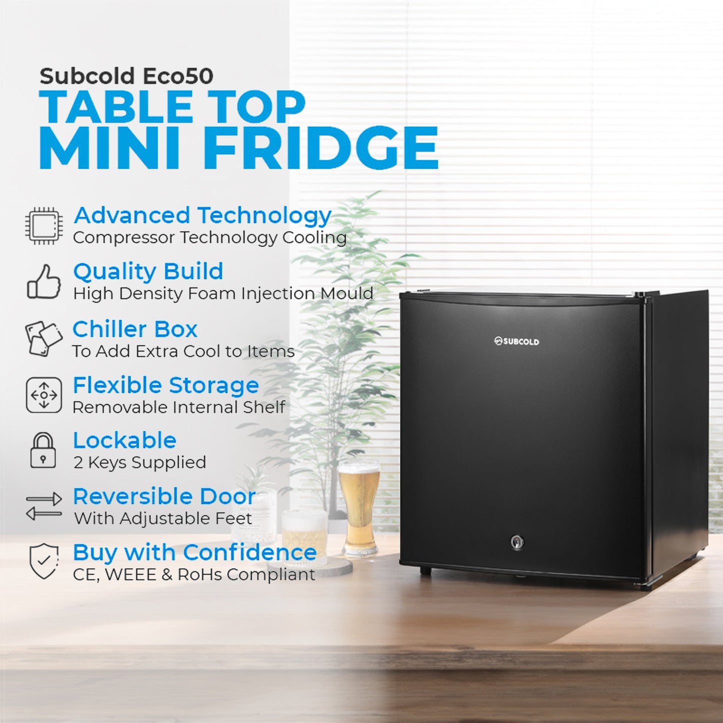 Subcold Eco50 Mini Fridge - Black