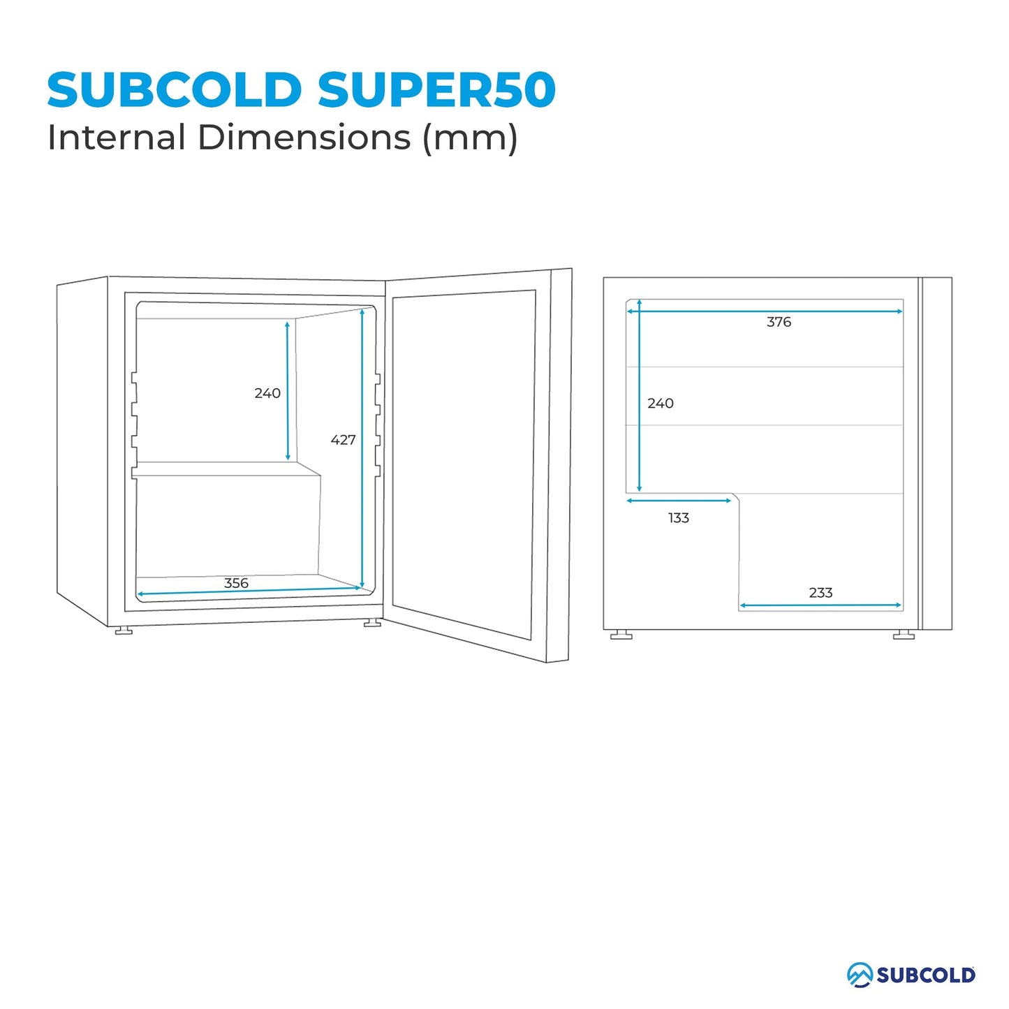 Subcold Super 50 LED Beer Fridge - Black